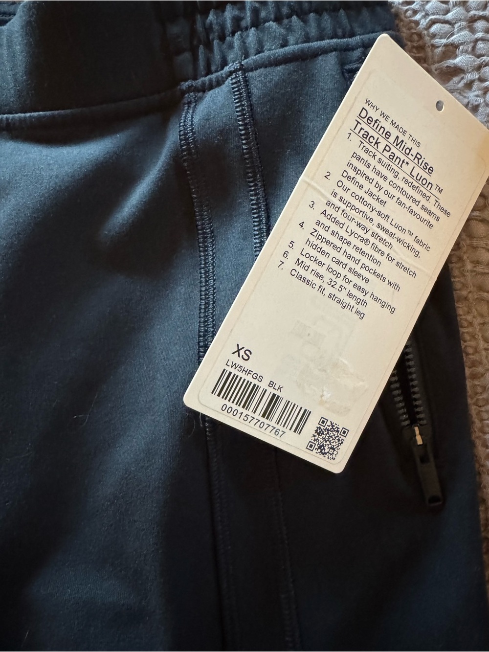 lululemon athletica Black Waistband Leggings